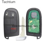 433Mhz 46 chip FCC:M3N40821302 keyless 2+1 button remote key for Jeep 2014-2018